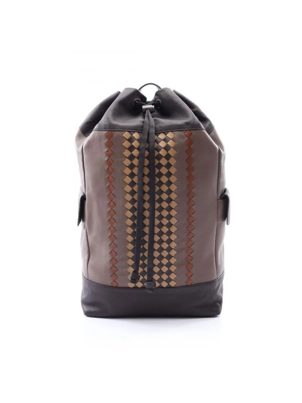 Bottega Veneta Backpack Intrecciato Brown Leather
